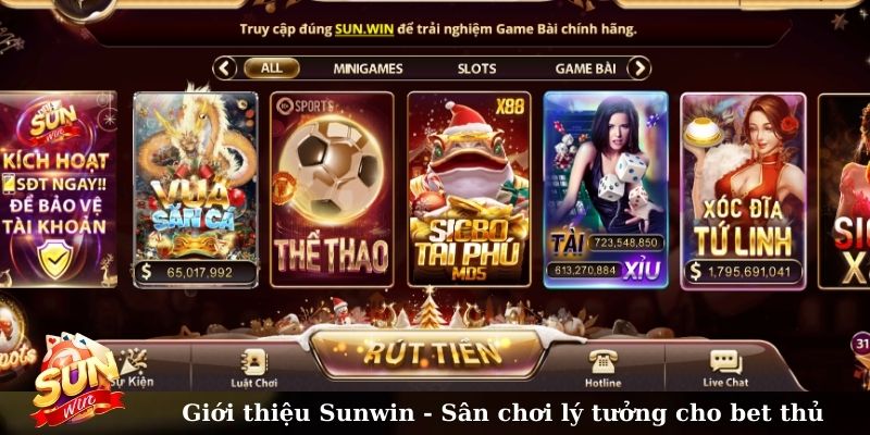 Giới thiệu Sunwin - Sân chơi lý tưởng cho bet thủ